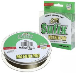 Плетеный шнур Sufix Matrix Pro d=0.35 мм, 135 м, 36 кг, зелeный