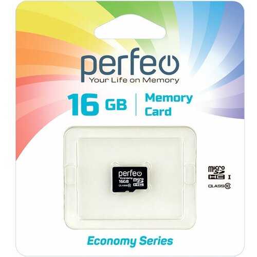 Оборудование для фото и видео Perfeo Карта памяти Perfeo microSD 16GB High-Capacity (Class 10) w/o Adapter economy series карта памяти карта памяти perfeo microsd 16gb high capacity class 10 w o adapter