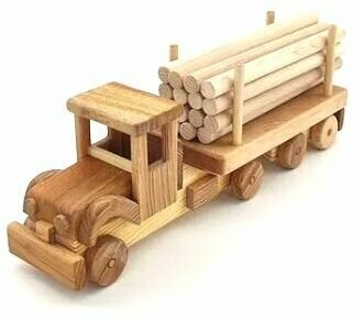 Фура лесовоз - деревянная авторская игрушечная машина