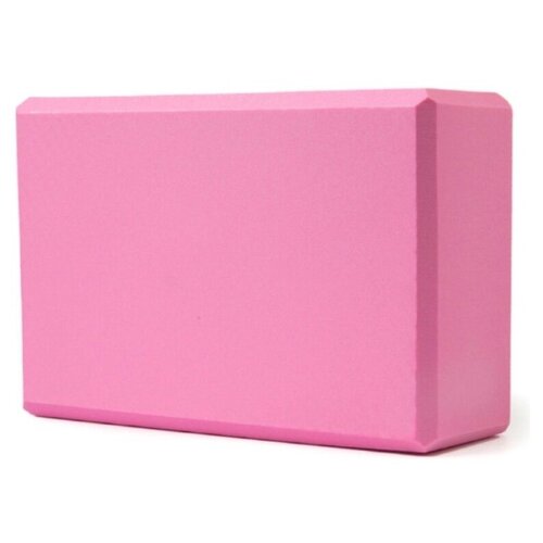 Блок (Кубик) для йоги и фитнеса классический 22.8x15.2x7.6 светло-розовый