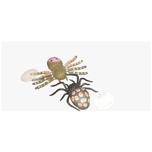 Набор пауков 2шт. Животные-тянучки пауки , фигурки из термопластичная резины.
