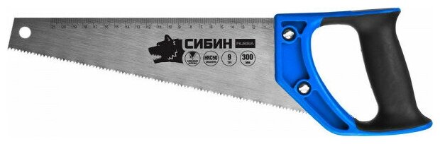 Ножовка Сибин тулбокс 300 мм шаг 9 TPI (3 мм) 15056-30