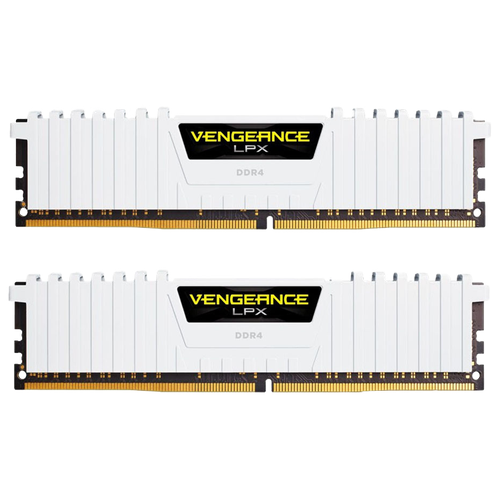 Модуль памяти DDR4 32GB (2*16GB) Corsair CMK32GX4M2E3200C16W VENGEANCE LPX white PC4-25600 3200MHz CL16 1.35V