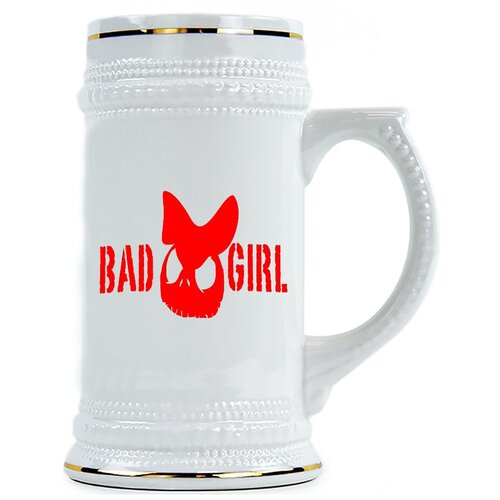 фото Пивная кружка bad girl , плохая девочка drabs