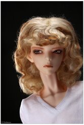 Dollmore 8-9 MX Blended Mohair Wig Blonde D3 (Парик русый короткий с волнистыми волосами и волнистой челкой размер 20-23 см для кукол Доллмор / Пуллип