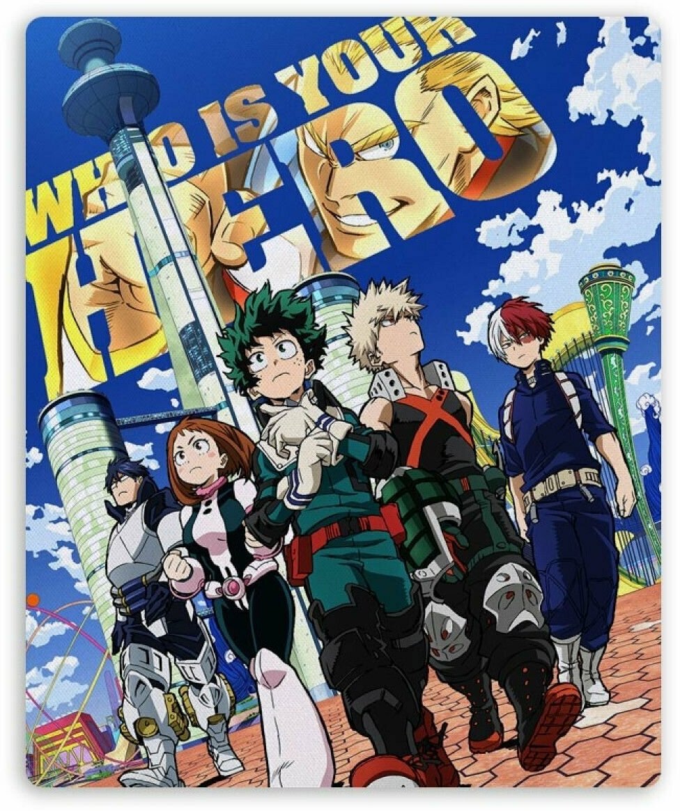 Коврик для мышки прямоугольный My Hero Academia the Movie: The Two Heroes