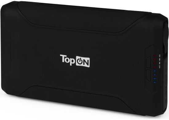 Внешний аккумулятор Topon TOP-X72 72000mAh 2 USB-порта, автомобильная розетка 180W, набор для зарядки ноутбуков, аварийный свет, фонарь. Черный