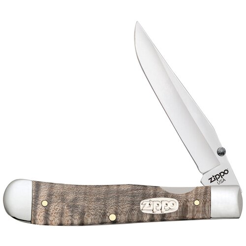 Zippo 50609_207 Нож перочинный natural curly maple wood trapperlock, 105 мм, бежевый