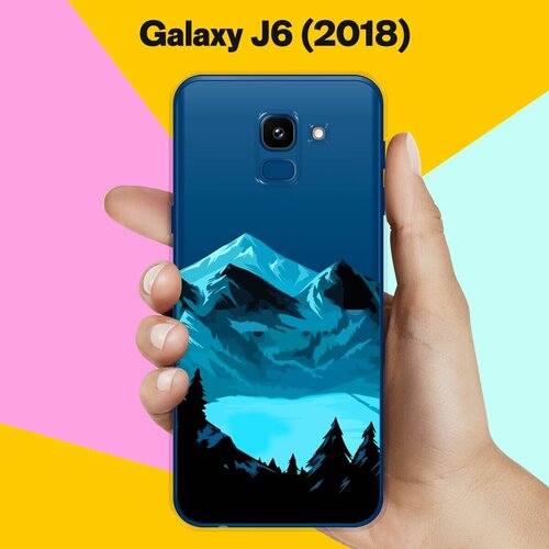 Силиконовый чехол Горы и озеро на Samsung Galaxy J6 (2018) силиконовый чехол на samsung galaxy j3 2017 самсунг галакси джей 3 2017 горы арт 1 прозрачный