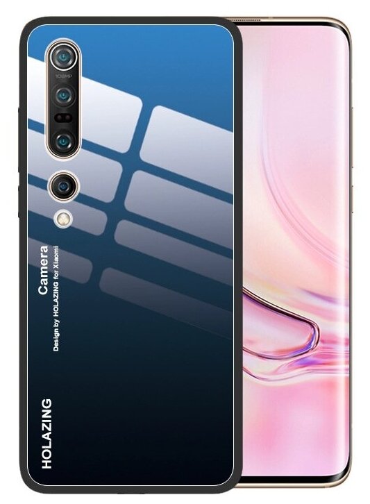 Чехол-бампер MyPads для Huawei P20 Pro / Huawei P20 Plus стеклянный из закаленного стекла с эффектом градиент зеркальный блестящий переливающийс.