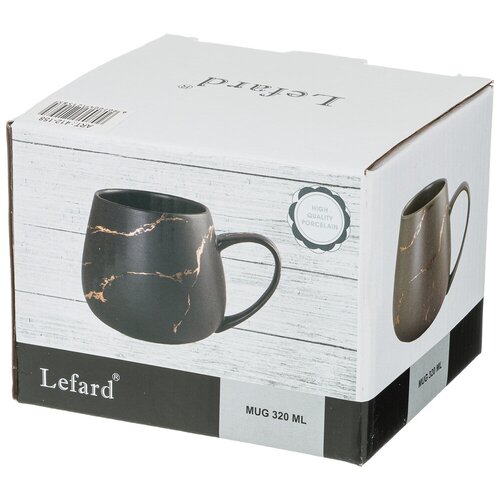 фото Кружка коллекция золотой мрамор цвет: gray 12, 5*9, 5*8, 8 см 400 мл lefard 412-157