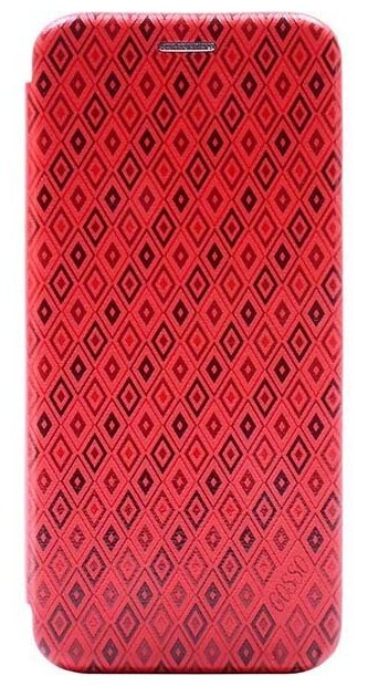 Чехол-книжка Book Art Jack для Samsung Galaxy S21 с принтом "Magic Rhombs" красный