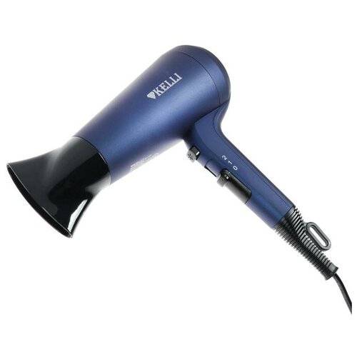 Фен для волос KELLI KL-1127 2400 Вт 2 скорости 3 температурных режима синий 126600₽