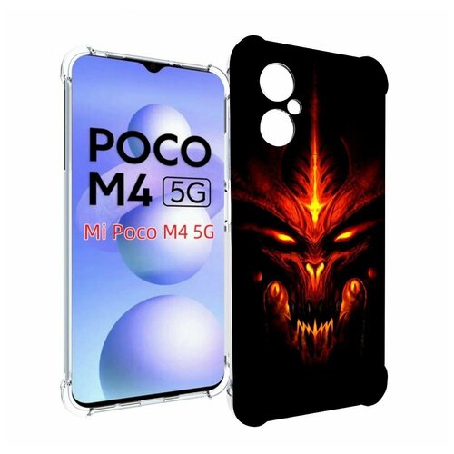 Чехол MyPads diablo-3-диабло для Xiaomi Poco M4 5G задняя-панель-накладка-бампер