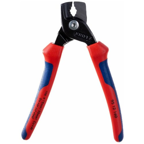 KNIPEX StepCut кабелерез, ступенчатый рез, рез: кабель d 15 мм (50 кв. мм, AWG 1/0), 160 мм, чёрный, 2К ручки