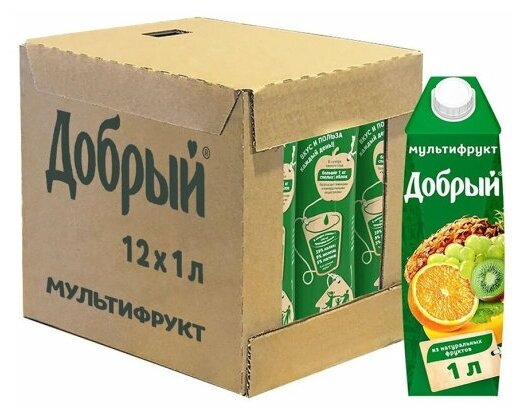 Добрый 1,0 л упаковка 12 штук Мультифрукт