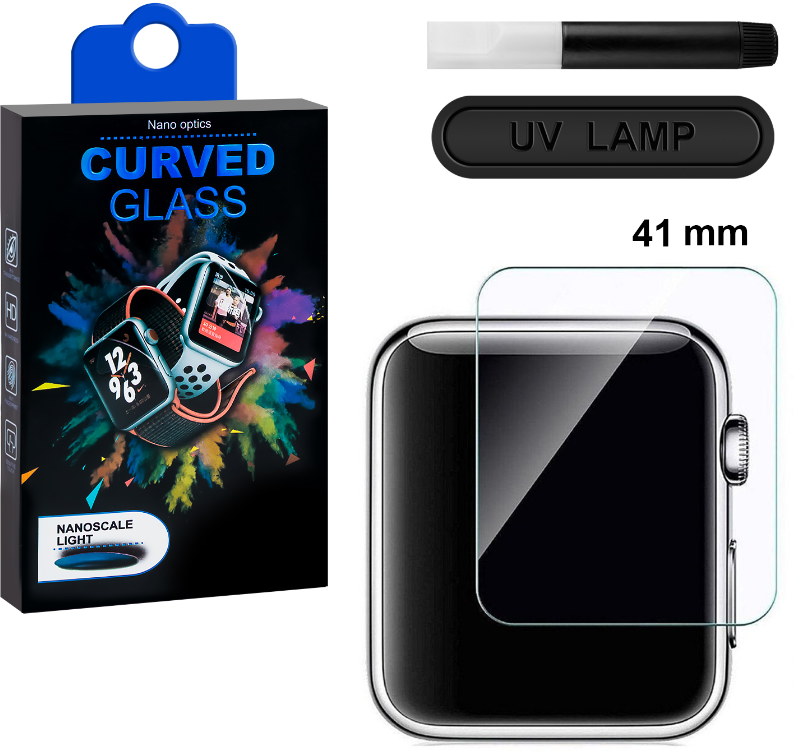 Защитное стекло для Apple Watch 41mm UV Glue