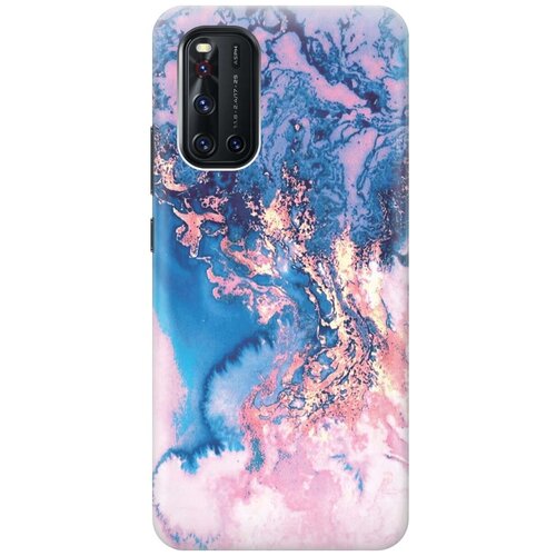 фото Ультратонкий силиконовый чехол-накладка для vivo v19 с принтом "blue marble" gosso
