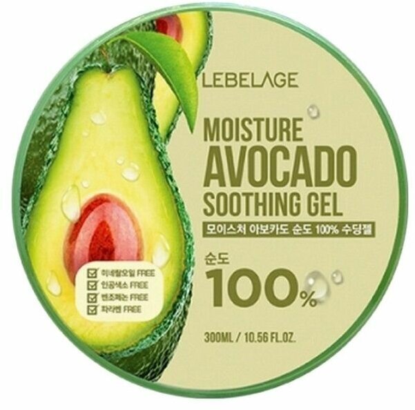 Lebelage Универсальный гель с авокадо / Moisture Avocado Soothing Gel, 300 мл