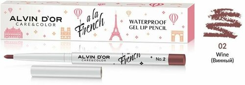 Alvin Dor, Водостойкий гелевый карандаш для губ Waterproof Gel Lip Pencil A LA FRENCH