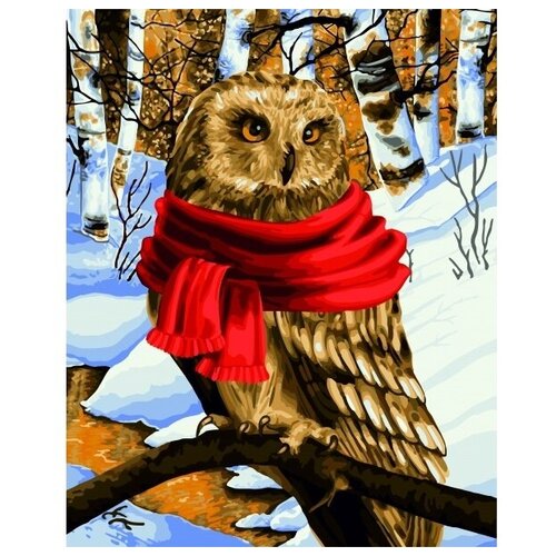 фото Рисование по номерам русская живопись на холсте, теплый шарф, 40*50 см (l022)
