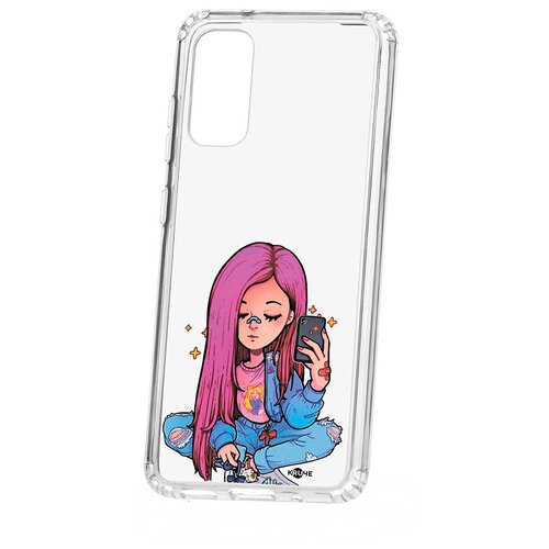 фото Чехол на samsung galaxy s20 kruche print pink hair кruче
