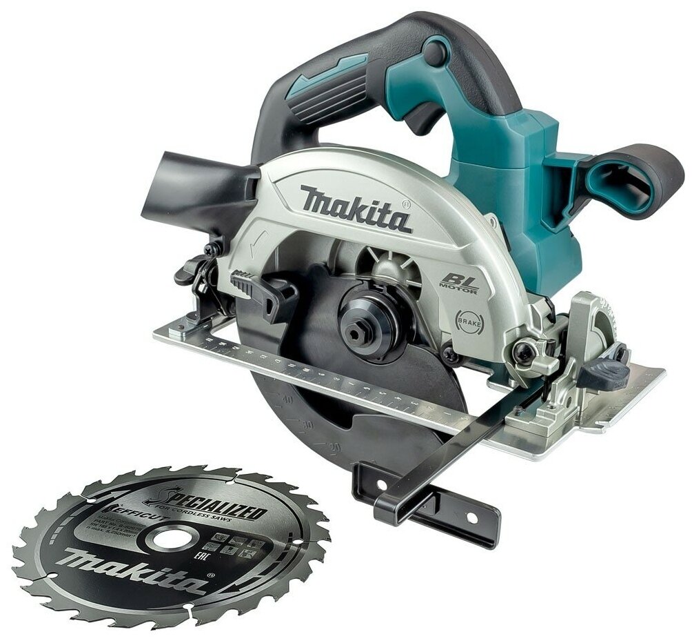 Аккумуляторная дисковая пила Makita DHS660Z бирюзовый - фотография № 4