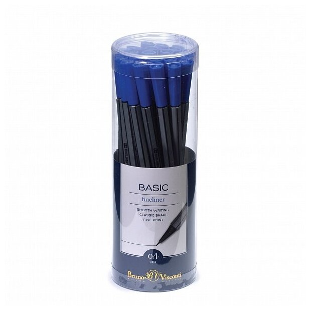 Ручка капиллярная (файнлайнер) "BASIC" 0.4 ММ, синяя