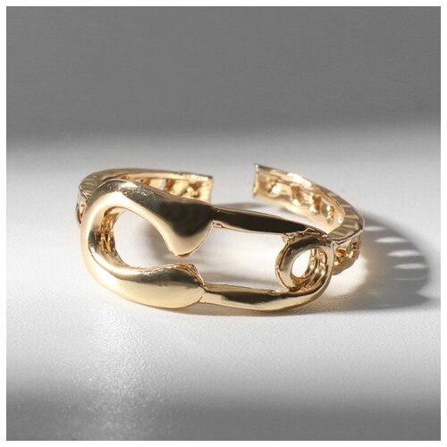 Кольцо, золотой кольцо тренд симбиоз цвет золото безразмерное