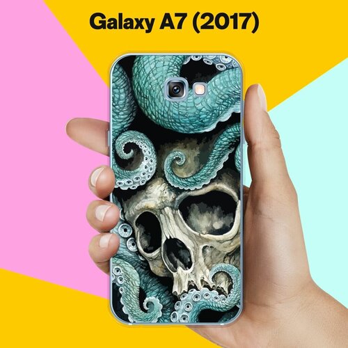 Силиконовый чехол на Samsung Galaxy A7 (2017) Череп / для Самсунг Галакси А7 2017