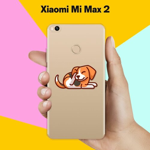 Силиконовый чехол на Xiaomi Mi Max 2 Бигль с лапой / для Сяоми Ми Макс 2 силиконовый чехол на xiaomi mi max 2 сяоми ми макс 2 с принтом лавандовое поле в горах