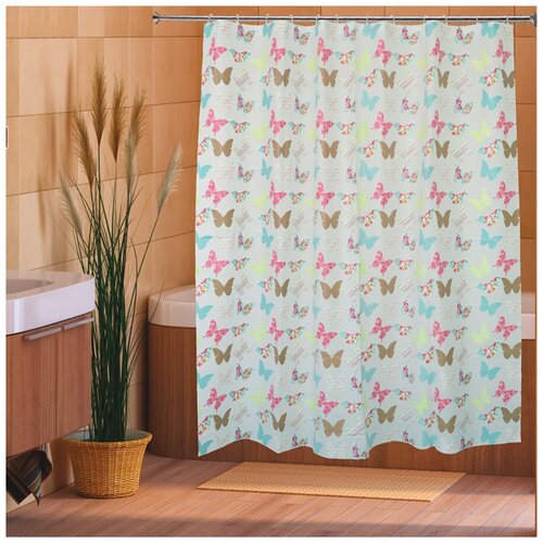 Занавеска для ванной комнаты My Space PEVA BUTTERFLY EV180180001, размер 180х180см