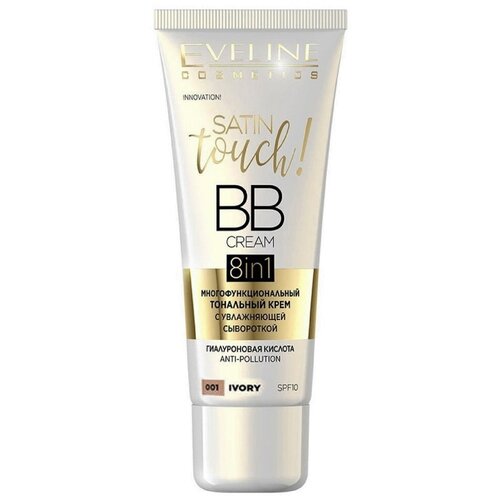 Тональный крем Eveline Cosmetics Satin Touch Bb cream 8in1 тон 001 eveline satin touch bb cream многофункциональный тональный крем с увлажняющей сывороткой 8 в 1 тон 001 30 мл 2шт