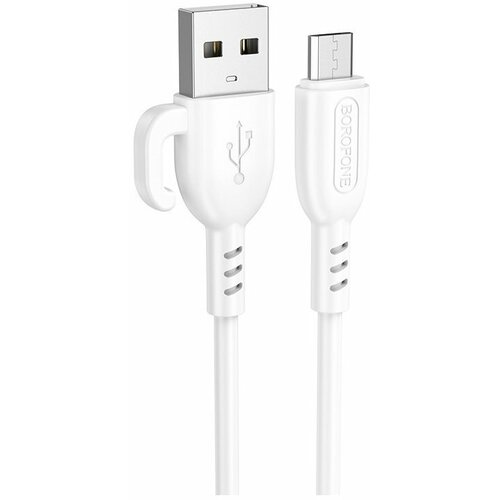 Дата-кабель Borofone BX91 USB-MicroUSB, 1 м, белый дата кабель usb microusb 2 м белый