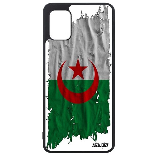 фото Защитный чехол на мобильный // samsung galaxy a31 // "флаг алжира на ткани" страна государственный, utaupia, белый