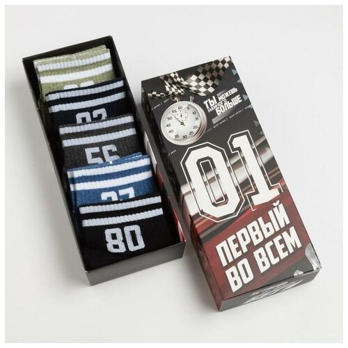 фото Набор носков kaftan "первый во всем" 5 пар, р-р 39-41 (25-28 см)