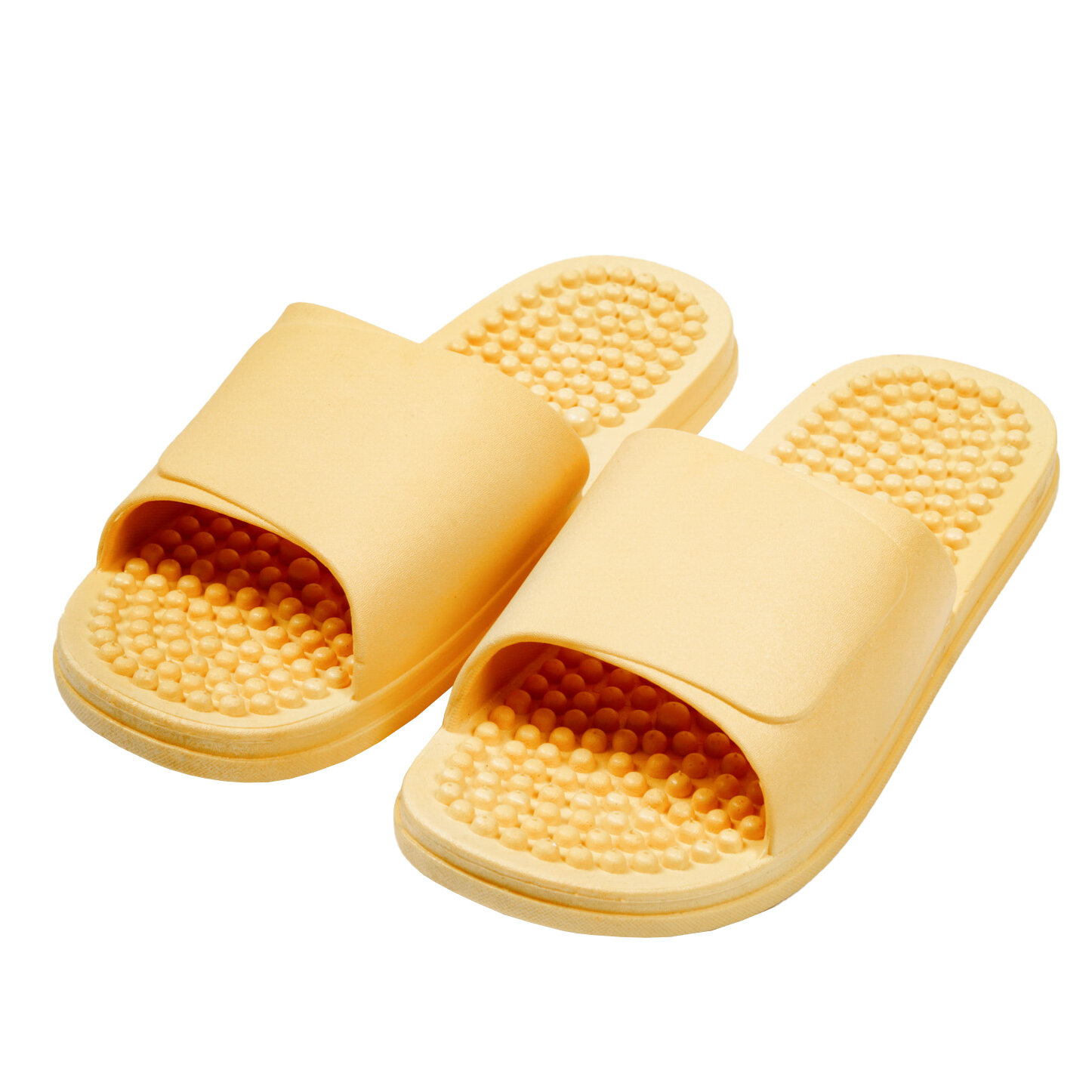 Тапочки с массажным эффектом AMARO HOME Healthy Feet Открытый нос (Жёлтый) 38-39, yellow - фотография № 11