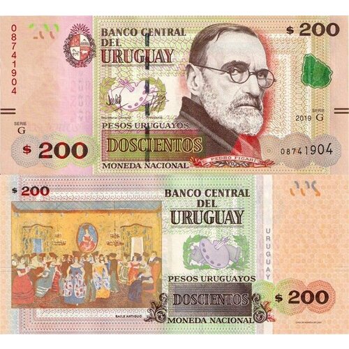 Уругвай 200 песо 2019 (UNC Pick 103)