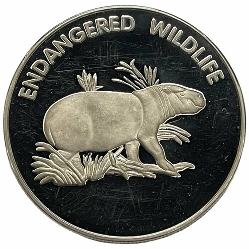 Малави 10 квач 2005 г. (Вымирающие виды - Карликовый Бегемот) (Proof) клуб нумизмат монета 10 квач малави 1978 года серебро сохранение животного мира