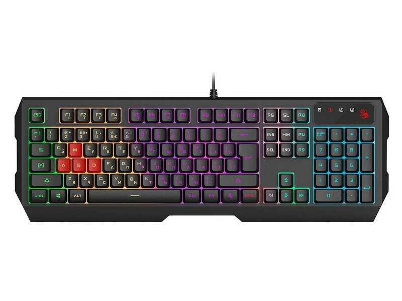 Клавиатура A4TECH Bloody B140N, USB, c подставкой для запястий, черный — фото 17