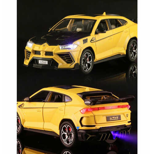 Машинка металлическая Lamborghini Urus 1:24 с дымом металлическая коллекционная машинка maisto lamborghini urus 1 24 арт 31519