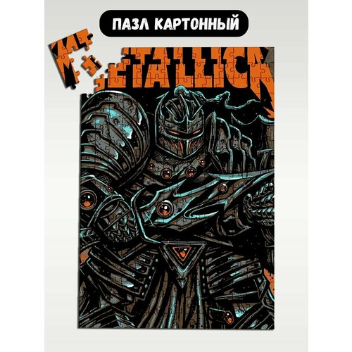 Пазл картонный 39,5х28 см, размер А3, 300 деталей, модель Музыка Metalica - 1707 пазл картонный 29x20 см размер а4 120 деталей модель музыка джон леннон 1803