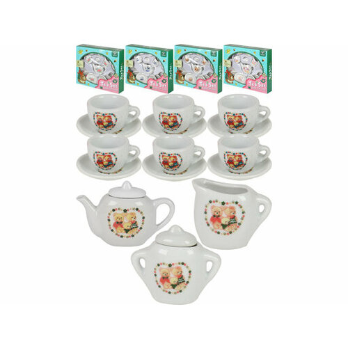 Набор посуды Чаепитие 17 предметов набор посуды детский oubaoloon чаепитие 13 предметов звук в коробке xg1 18e