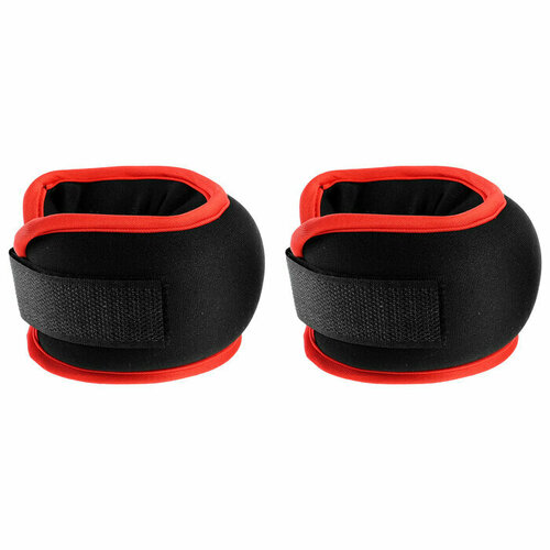 фото Утяжелители на запястье 2х300 г (вес пары 600 г), цвет красный нет бренда
