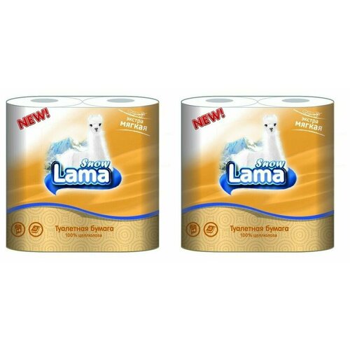 Lama, Бумага туалетная Лимон, 4 рулона/уп, 2 уп