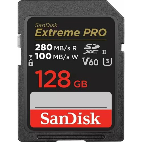 Карта памяти 128Gb SD SanDisk Extreme Pro (SDSDXEP-128G-GN4IN) карта памяти sandisk 1tb sdsdxep 1t00 gn4in
