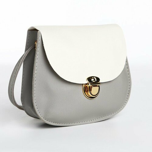 Сумка детская на застёжке цвет белыйсерый 738₽