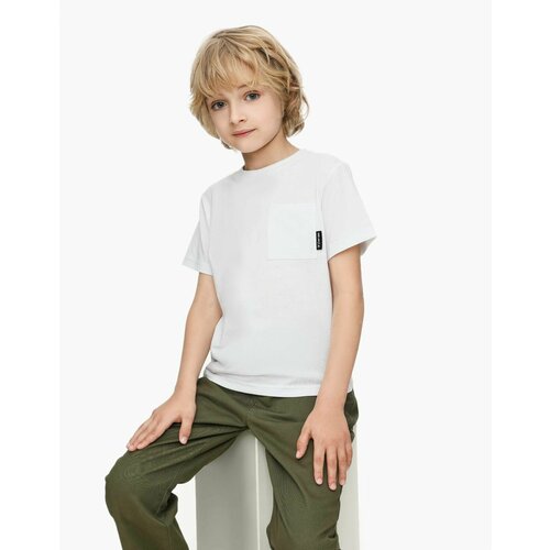 фото Футболка gloria jeans, размер 5-6л/116 (30), белый