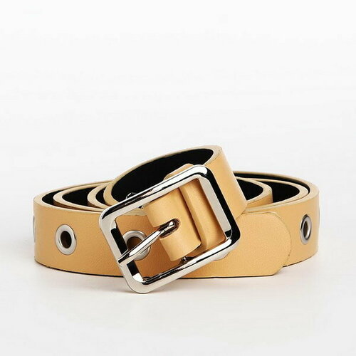 фото Ремень сима-ленд, размер 105, бежевый сима-лэнд