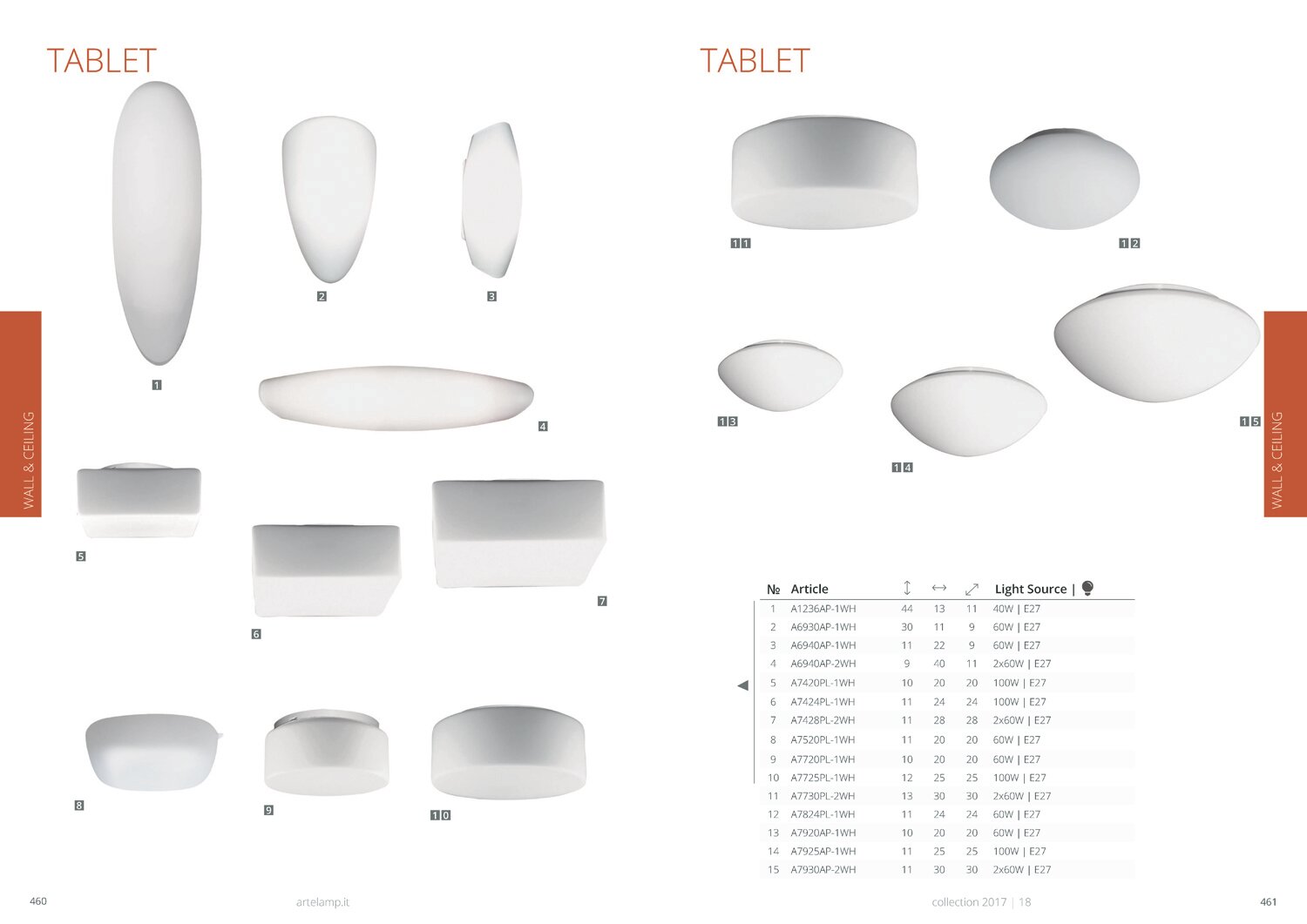 Бра ArteLamp Tablet (A7925AP-1WH) - фото №10